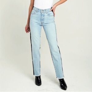 Revice Jeans Women's size 25 Blue All zip High Rise Two Tone Denim